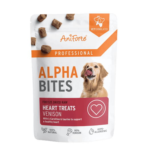 Alpha Bites Heart 90% venison with targeted cardiovascular support | Luxury Home Accessories | Heulog Glow