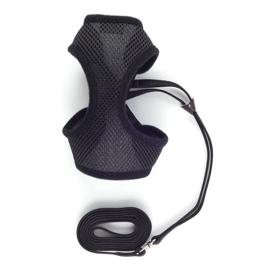 Ancol Cat Soft Harness & Lead Blck | Luxury Home Accessories | Heulog Glow