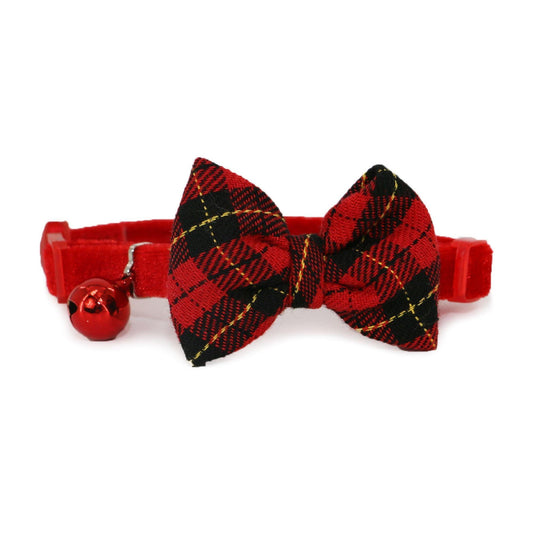 Ancol Cat Vintage Bow Safe Collar Tartan | Luxury Home Accessories | Heulog Glow