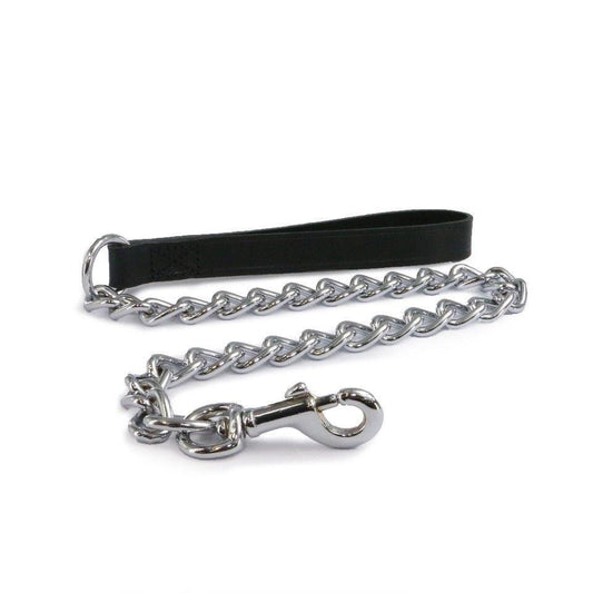 Ancol Classic Lth Chain XHvy Lead Bk | Luxury Home Accessories | Heulog Glow