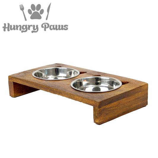 Ancol Hungry Paws Raised Cat Twin Feeder 175ml | Luxury Home Accessories | Heulog Glow