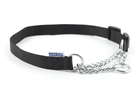 Ancol Nyl Chain Check Col Blck S4-7 | Luxury Home Accessories | Heulog Glow