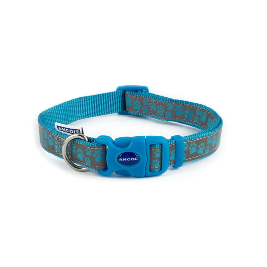 Ancol Paw Adj Refl Coll Blue 45-70cm 5-9 | Luxury Home Accessories | Heulog Glow