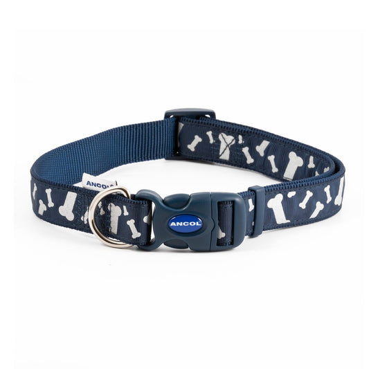 Ancol Paw'n'Bone Adj Refl Coll Blue 5-9 | Luxury Home Accessories | Heulog Glow