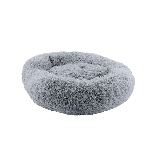 Ancol Sleepy Paws Super Soft Plush Donut Bed Slate Grey 70cm | Luxury Home Accessories | Heulog Glow