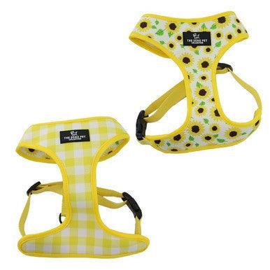 Ancol Soho Sunflower Yellow Check Reversible Harness Small | Luxury Home Accessories | Heulog Glow