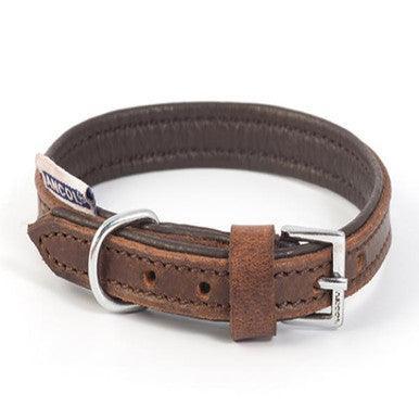 Ancol Vintage Leather Padded Collar 28-36cm Size 3 | Luxury Home Accessories | Heulog Glow
