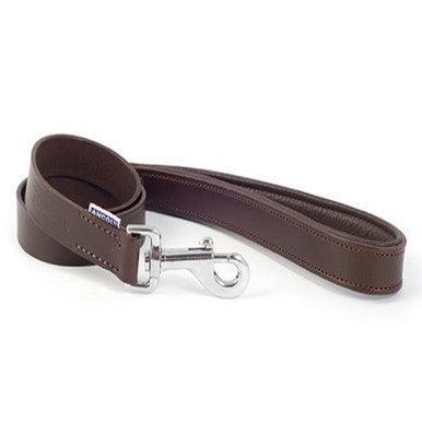 Ancol Vintage Leather Padded Lead Chestnut 1mx12mm | Luxury Home Accessories | Heulog Glow