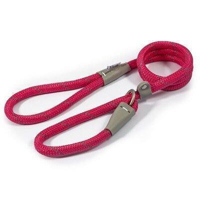 Ancol Viva Rope Reflective Slip Lead Pink 12mm x 1.2m | Luxury Home Accessories | Heulog Glow