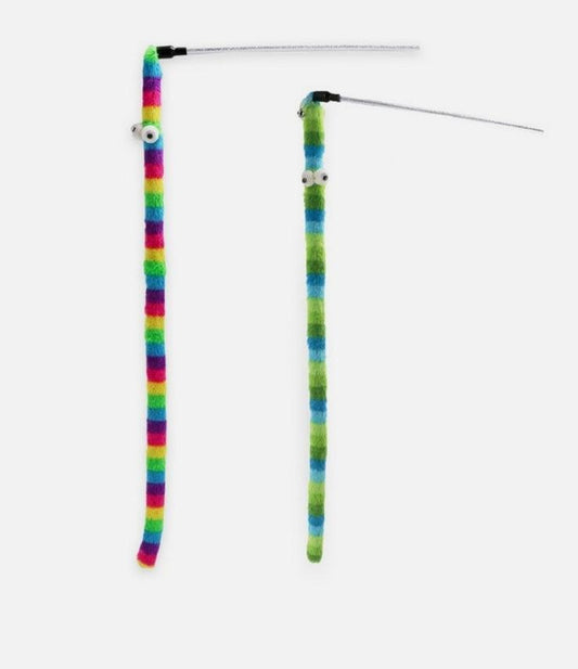 Ancol Wiggle Worm Cat Dangler Rainbow | Luxury Home Accessories | Heulog Glow