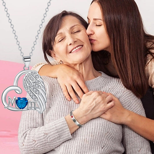Angel Wings MOM Necklace Mother's Day Gift | Luxury Home Accessories | Heulog Glow