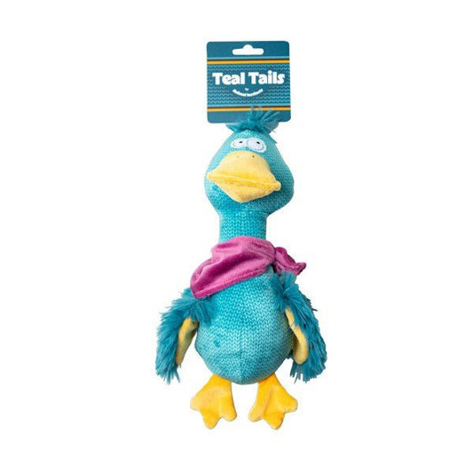 Animal Instincts Teal Tails Tom Duck plush with squeaker | Luxury Home Accessories | Heulog Glow