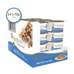 Applaws Cat Tin Tuna & Crab, 24 x 70g | Luxury Home Accessories | Heulog Glow