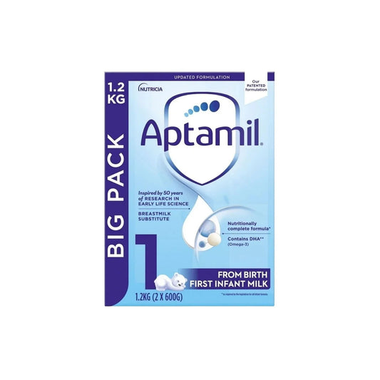 Aptamil 1 First Infant Milk Formula from Birth 1.2kg (2x600g) | Luxury Home Accessories | Heulog Glow