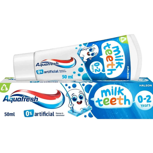 Aquafresh Milk Teeth Toothpaste 0-2 years 50ml | Luxury Home Accessories | Heulog Glow