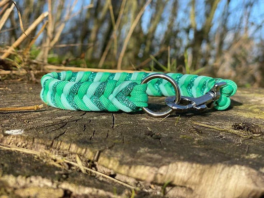 Aquamarine - Handmade Paracord Dog Collar | Luxury Home Accessories | Heulog Glow