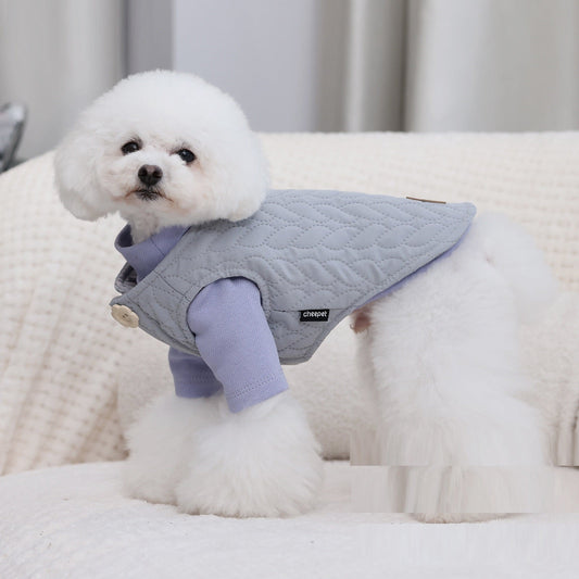 Autumn And Winter Warm Jacquard Button Two-piece Cotton Padded Clothes | Luxury Home Accessories | Heulog Glow