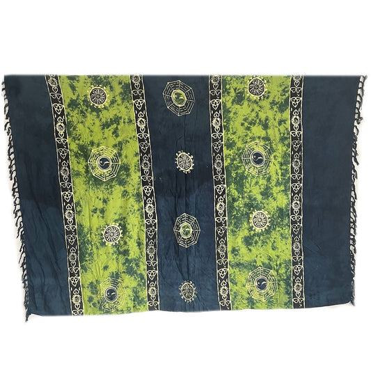 Bali Celtic Sarongs - Yin & Yang - Green