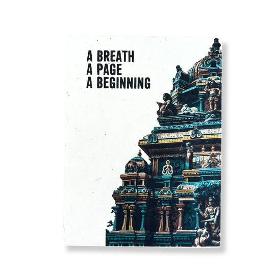 Lrg Lokta Inspiration Notebook (21x15cm) - 45 leafs - A Breath - inc bookmark