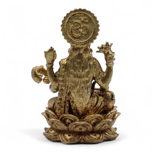 Brass Miniature Gods - Sarswati (22gms) - 34mm