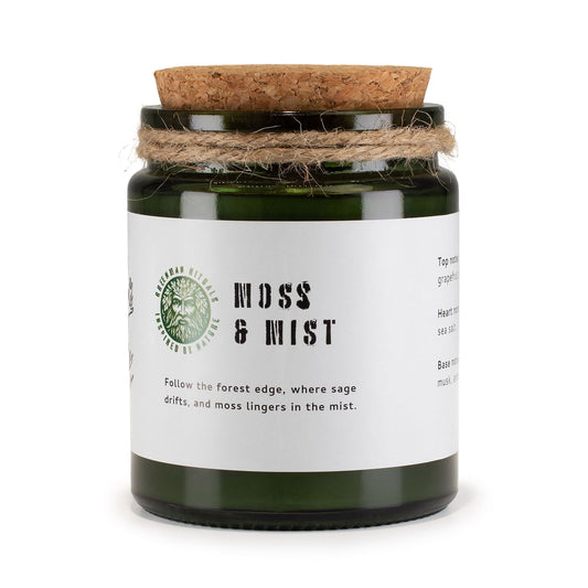 Greenman Woodwick Soy Candle - Moss & Mist