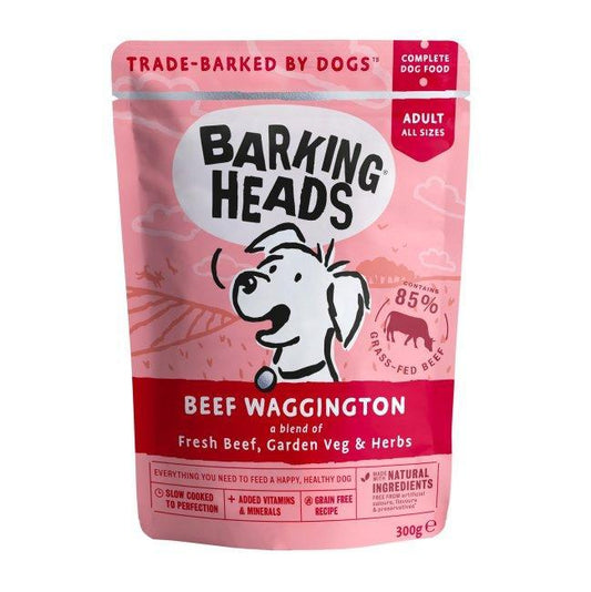 Barking Heads Wet Beef Waggington Grain Free Pouches 10 x 300g | Luxury Home Accessories | Heulog Glow