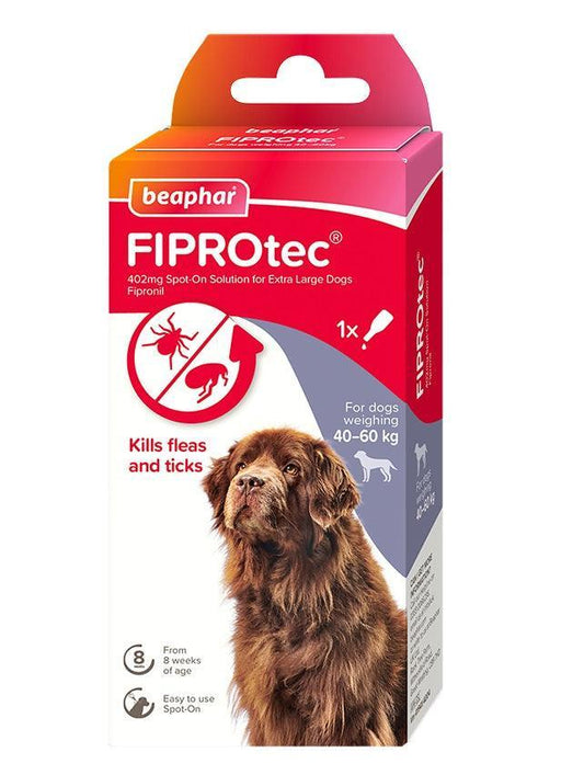 Beaphar FIPORtec Flea & Tick Spot On for Extra Large Dogs (40-60kg) 1 pipette | Luxury Home Accessories | Heulog Glow