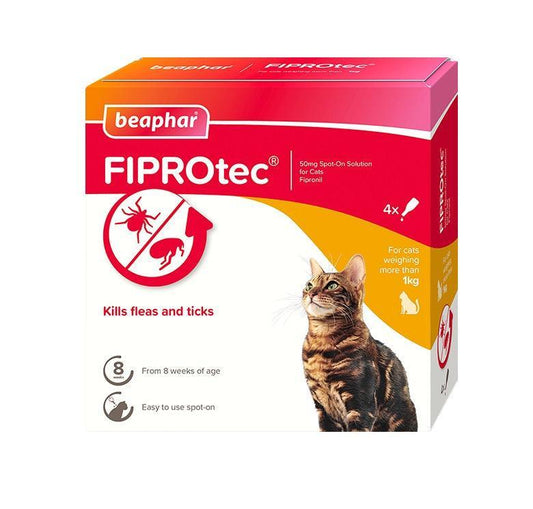 Beaphar FIPROtec Cat 4 pipettes x6 | Luxury Home Accessories | Heulog Glow