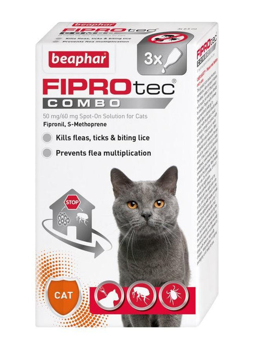 Beaphar FIPROtec COMBO Cat 3 pip x6 | Luxury Home Accessories | Heulog Glow