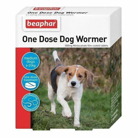 Beaphar One Dose Worming Tablet for Dogs (6-20kg) 2 Tablets | Luxury Home Accessories | Heulog Glow