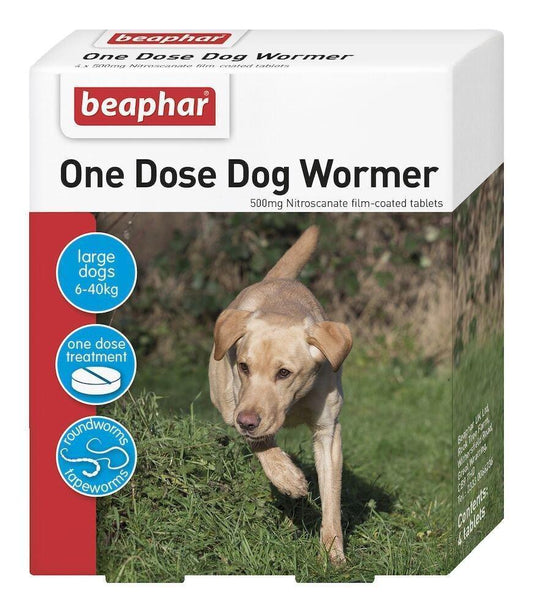 Beaphar One Dose Worming Tablets Large Dogs (20-40kg) 4 Tablets | Luxury Home Accessories | Heulog Glow