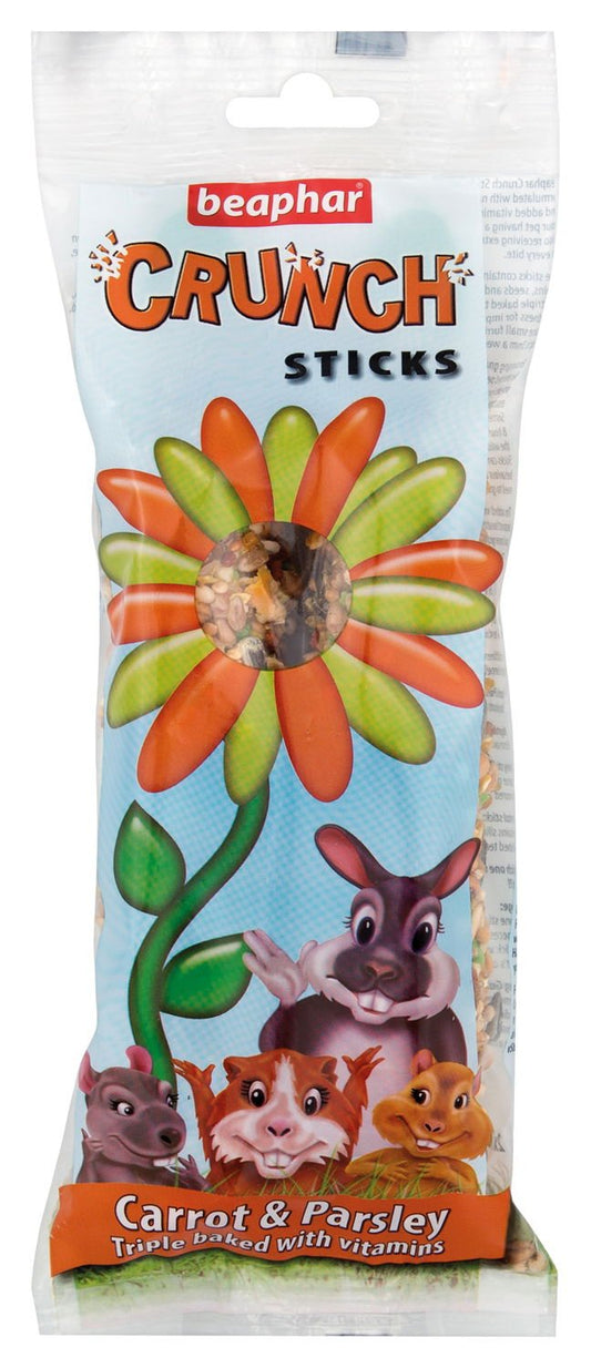 Beaphar Small Animal Crunch Sticks Carrot & Parsley 2pk | Luxury Home Accessories | Heulog Glow