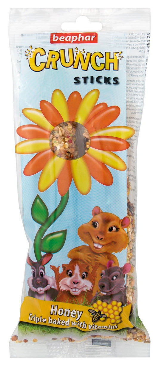 Beaphar Small Animal Crunch Sticks Honey & Vitamins 2pk | Luxury Home Accessories | Heulog Glow
