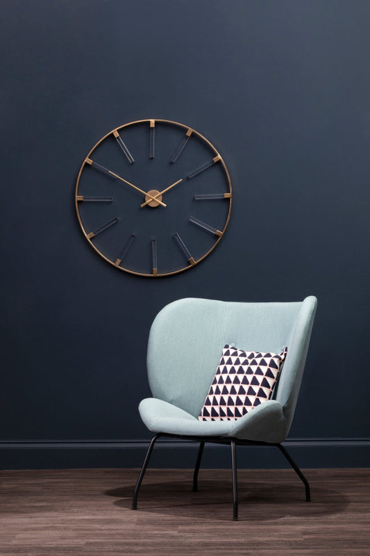 Beauly Gold Finish Round Wall Clock | Luxury Home Accessories | Heulog Glow