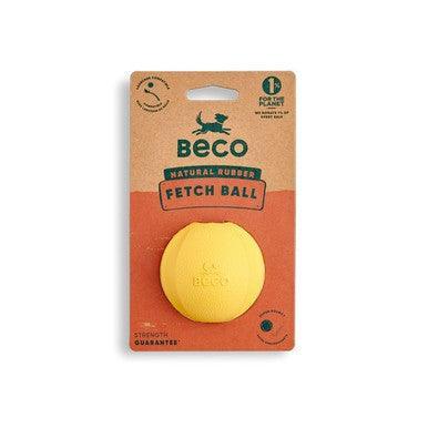 Beco Natural Rubber Fetch Ball Yellow | Luxury Home Accessories | Heulog Glow