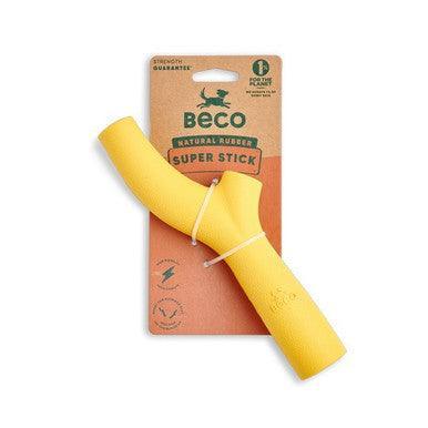 Beco Natural Rubber Super Stick Dog Toy Yellow | Luxury Home Accessories | Heulog Glow