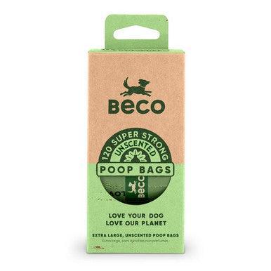Beco Unscented Recycled Poop Bags x120 Pack | Luxury Home Accessories | Heulog Glow