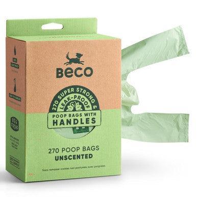 Beco Unscented Recyled Poop Bags with Handles x270 Pack | Luxury Home Accessories | Heulog Glow