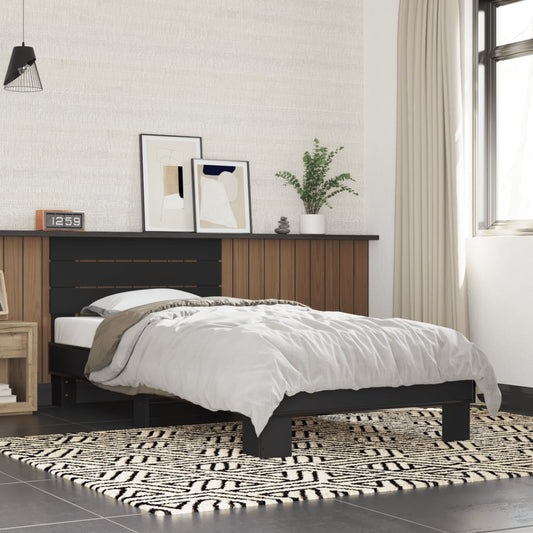 Bed Frame without Mattress Black 90x200 cm | Luxury Home Accessories | Heulog Glow