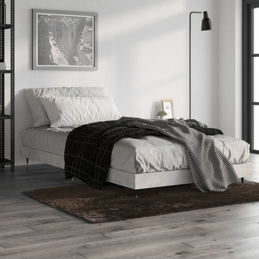 Bed Frame without Mattress Concrete Grey 100x200 cm | Luxury Home Accessories | Heulog Glow