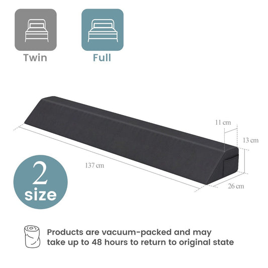 Bed Wedge Pillow with 2 Storage Pockets-Full Size