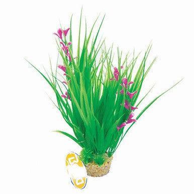 Betta 10Inch Green and Pink Plastic Plant With Sand Base | Luxury Home Accessories | Heulog Glow