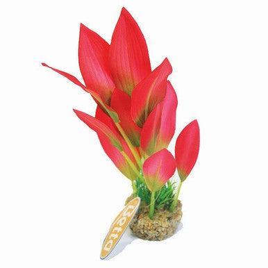 Betta 8 Inch Red Flame Silk Plant With Sand Base | Luxury Home Accessories | Heulog Glow