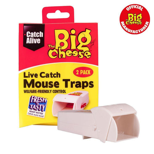 Big Cheese Live Catch Mouse Traps Twinpack | Luxury Home Accessories | Heulog Glow