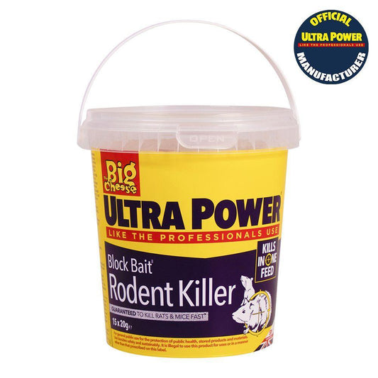 Big Cheese Ultra Power Block Bait2 Killer Station Refills 20g x 15 | Luxury Home Accessories | Heulog Glow