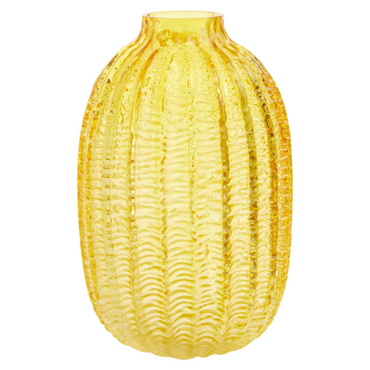 Bionda Large Yellow Glass Vase | Luxury Home Accessories | Heulog Glow