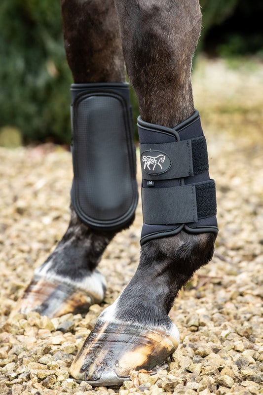 Double Locking Brushing Boots - Black