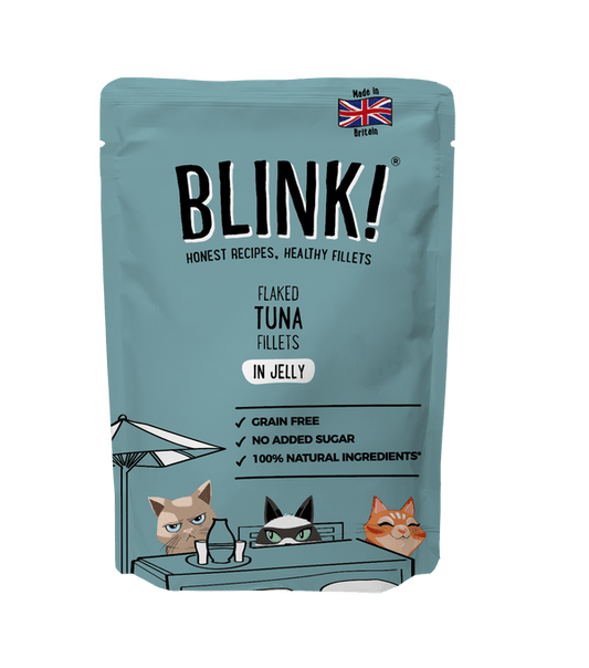 Blink! Wet Cat Food Flaked Tuna Fillets in Jelly Pouch 85g | Luxury Home Accessories | Heulog Glow
