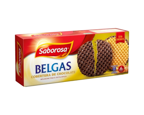 Saborosa Belgian Chocolate-Covered wafers with Packing 198 g