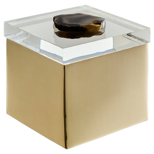 Bowerbird Black Agate Small Trinket Box | Luxury Home Accessories | Heulog Glow
